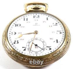 Omega 1935 Pocket Watch Gold Filled 15j for Parts #21605q