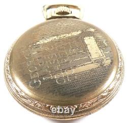 Omega 1935 Pocket Watch Gold Filled 15j for Parts #21605q