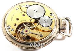 Omega 1935 Pocket Watch Gold Filled 15j for Parts #21605q