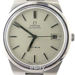 Omega Automatic Geneve White Dial Stainless Steel Mens Watch For Parts/repairs