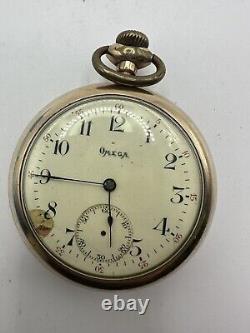 Omega Broken Project 1912 Pocket Watch Gold Time Men Mechanical