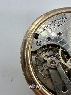 Omega Broken Project 1912 Pocket Watch Gold Time Men Mechanical