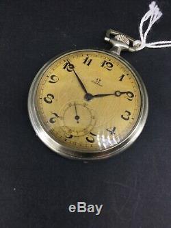 Omega Cal 35.5L Anitique Vintage Pocket Watch For Parts Or Repair