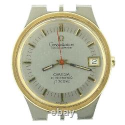 Omega Constellation Chrono Silver Dial Stainless Steel Vintage Watch Head