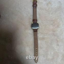 Omega De Ville Manual Dress Watch Square Brown Leather Not Working