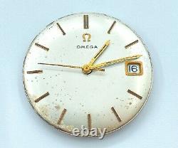 Omega Men Watch Mechanical Date Movement C. 611 As-is To Repair Or Parts