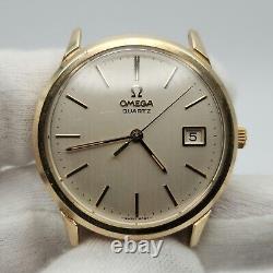 Omega Men's Gold Tone Swiss Made Quartz Watch FOR PARTS / REPAIR