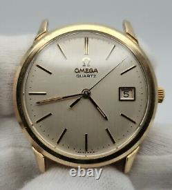 Omega Men's Gold Tone Swiss Made Quartz Watch FOR PARTS / REPAIR