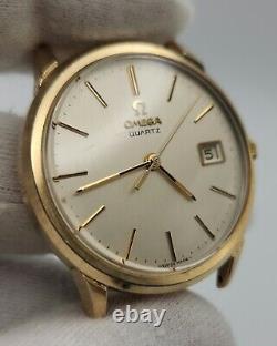 Omega Men's Gold Tone Swiss Made Quartz Watch FOR PARTS / REPAIR