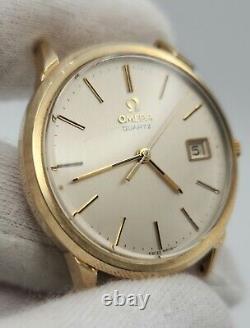 Omega Men's Gold Tone Swiss Made Quartz Watch FOR PARTS / REPAIR