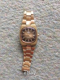 Omega Self Wind Gold Plate Geneve Watch 1970s- Not Working