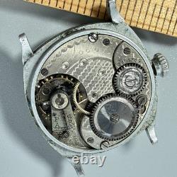 Omega Trench Watch Cushion Case Enamel Dial Wristwatch FOR PARTS REPAIR