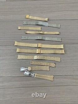 Omega Vintage Bracelet Band Lot For Watch Parts And Repair Watches Gold Filled