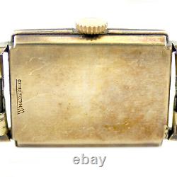 Omega Vintage Ivory Dial 14k Gold Filled Stretch Band Watch For Parts Or Repairs