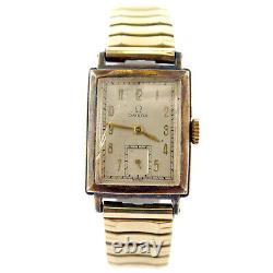 Omega Vintage Silver Dial 14k Gold Filled Stretchband Auto Watch Parts/repairs
