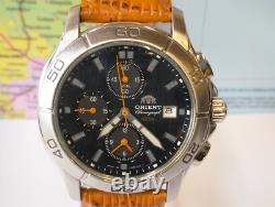 Orient Chronograph Quartz Td0e-01 Japan Men's Full Work Vtg. & Alarm Not Working