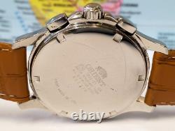 Orient Chronograph Quartz Td0e-01 Japan Men's Full Work Vtg. & Alarm Not Working