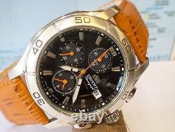Orient Chronograph Quartz Td0e-01 Japan Men's Full Work Vtg. & Alarm Not Working