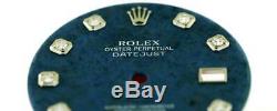 Original Men Rolex DJ 36mm 116139 116234 Blue Aventurine Stone Diamond Dial #A1