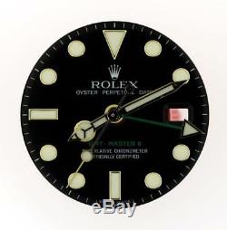 Original Men Rolex GMT-MASTER II 40mm 116713 116718 Black Dial & Hands set #B17
