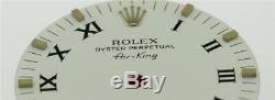 Original Men's Rolex Air-King 34mm 14000 114200 Gloss White Roman Dial S/S #E45