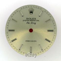 Original Men's Rolex Air-King 34mm Precision Silver Stick 14010 Dial S/S #E44