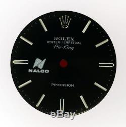 Original Men's Rolex Air-King Precision Black Stick NALCO logo 5500 Dial SS #F22