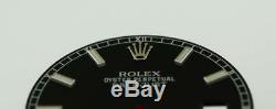 Original Men's Rolex DJ 36mm 116200 116234 116244 Gloss Black Stick Dial #B7