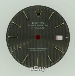 Original Men's Rolex DJ 36mm 16200 16220 16234 Tapestry Slate Stick Dial S/S #V7