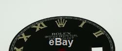 Original Men's Rolex Datejust 116200 116220 116234 Gloss Black Roman Dial SS #C7