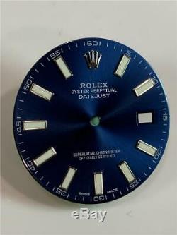 Original Men's Rolex Datejust II 116300 116334 Royal Blue Stick Dial S/S #Y35