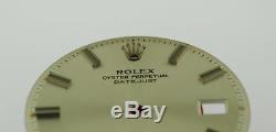 Original Men's Rolex Datejust NQ 1600 1601 1603 Silver Fat Boy Dial S/S #D13
