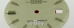 Original Men's Rolex Datejust NQ 1600 1601 1603 Silver Linen Stick Dial S/S #D54