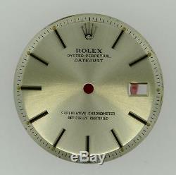 Original Men's Rolex Datejust NQ 1600 1601 1603 Silver Stick Dial S/S #D15
