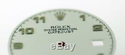 Original Men's Rolex Datejust QS 116200 116234 Gloss White Arabic Dial S/S #V4