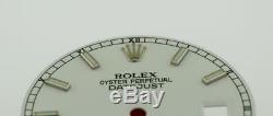 Original Men's Rolex Datejust QS 116200 116234 Gloss White Stick Dial S/S #E27