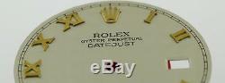 Original Men's Rolex Datejust QS 116203 16018 Irory Pyramid Roman Dial 2T #D58
