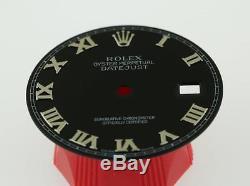 Original Men's Rolex Datejust QS 116220 116234 Gloss Black Roman Dial S/S #L41