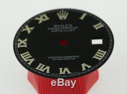 Original Men's Rolex Datejust QS 116220 116234 Gloss Black Roman Dial S/S #L41