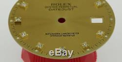 Original Men's Rolex Datejust QS 16013 16233 16203 Champagne Diamond 2/T #A37