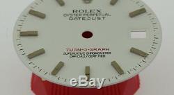 Original Men's Rolex Datejust Turn-O-Graph 116264 Gloss White Stick Dial SS #A40