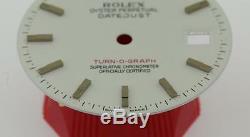 Original Men's Rolex Datejust Turn-O-Graph 116264 Gloss White Stick Dial SS #A40