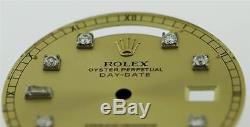 Original Men's Rolex Day-Date 18203 18238 Champagne 8+2 Diamond Dial 18KY #Z17