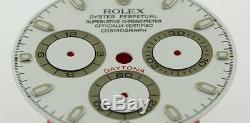 Original Men's Rolex Daytona 116519 116520 Gloss White Dial Stainless Steel #H18