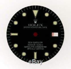 Original Men's Rolex Sea-Dweller Gloss Black Tritium Dial 16600, 16660 S/S #H37