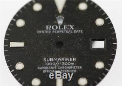 Original Men's Rolex Submariner 16800 16610 Gilt Black Tritium Dial S/S #S13