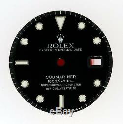 Original Men's Rolex Submariner Date Gloss Black Dial 16800 16610 S/S #A15