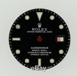 Original Men's Rolex Submariner Date Gloss Black Dial 16800 16610 S/S #D46