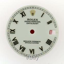 Original Rolex Midsize Datejust 31mm 68273 68278 Gloss White Roman Dial 2/T #E41