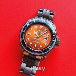 Out Of Order Casanova Watch Damaged In Italy Orange Dial Diver Bracelet Mens